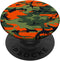 Pop Military Camouflage Pattern, Green Black Orange Camo, PopSockets Standard PopGrip