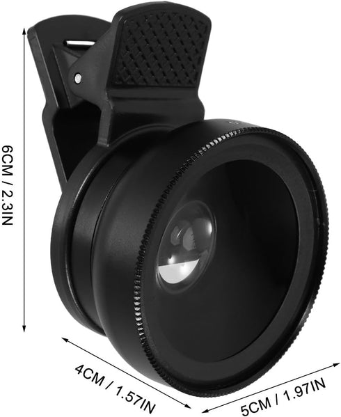 FONDOTIN 2-in-1 Universal Clip-on Phone Camera Lens Kit Ultra Wide Angle and Macro Lens for Mobile Photography