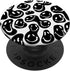 Groovy Melting Happy Face Retro Aesthetic Black Y2K White PopSockets Standard PopGrip