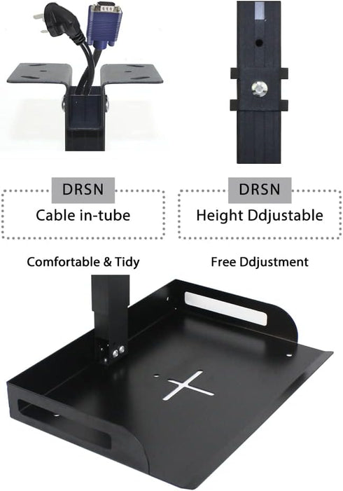 Drsn 11.4-22 11 Lbs Universal Ceiling Mount with Tray for Projector/Camera, Adjustable, Load Bearing, No Hole