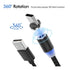 10pcs Magnetic Charging Cable, Short USB Cables (0.6~0.8ft, 2.4A Max), Nylon Braid, Compatible with Charger Stations &