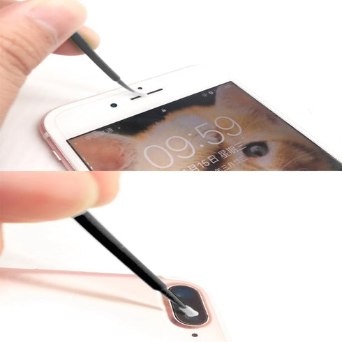 ACKLLR 100 Pack 11 Phone Charge Port Cleaning Tool kit,Bendable Mini Soft Round Brushes Cleaner Compatible with iPhone