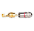RCA Male Plug Adapter, Gold Plated Solder Connector for Speaker Wire - 4-Pack