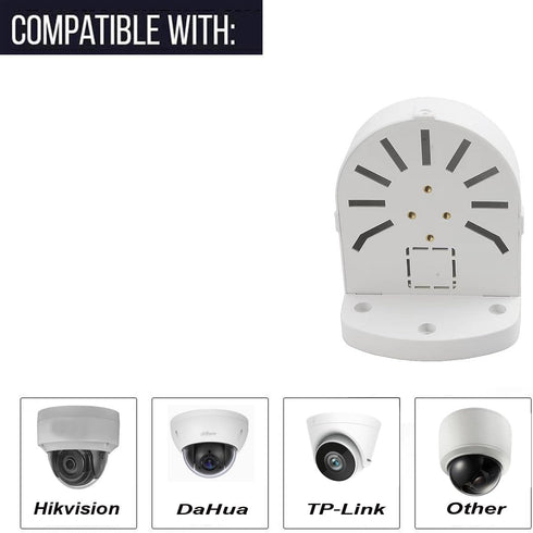 Universal Wall Mount Bracket for Dome Security Camera, CCTV IP Surveillance Holder, ABS Plastic Indoor Outdoor Mount Box