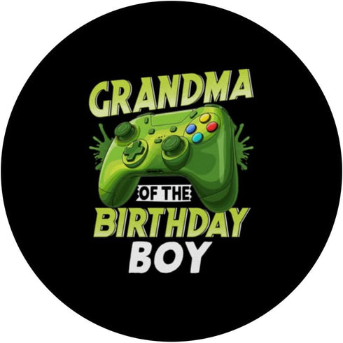 Gaming Birthday Boy Crew Grandma of The Birthday Boy Gaming Bday Party PopSockets Adhesive PopGrip
