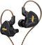 KZ EDX in-Ear Monitors - HiFi Stereo Stage/Studio IEM Wired Noise Isolating Earphones with Detachable Cable 2Pin (Black)