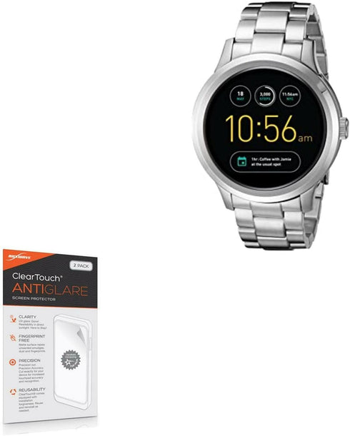 BoxWave Screen Protector for Fossil Q Founder Gen 1 - ClearTouch Anti-Glare (2-Pack), Anti-Fingerprint Matte Film Skin