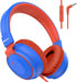 Kids Volume Limited 85/96dB Headphones, Wired Over-Ear/On-Ear Foldable Headset with Inline Cable Aux 3.5mm Cord Mic
