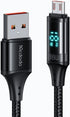mcdodo Micro USB Nylon Braided Sync Charge USB Data Cable 4FT/1.2M Compatible with Samsung/HTC/MP3 (Micro Black)