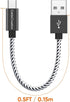 CableCreation [5-Pack Short USB to Micro USB Cable 6 Inch, USB2.0 Micro USB Charging Cable, Triple Shielded Works with