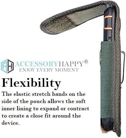 AH Military Grade Camo Cell Phone Holster for Men, Compatible with iPhone 12 Mini SE 5 5S 5C Samsung J1 J3 & More
