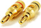Monoprice 24k Gold Plated Speaker Banana Plugs, Open Screw Type, 1 Pair