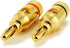 Monoprice 24k Gold Plated Speaker Banana Plugs, Open Screw Type, 1 Pair