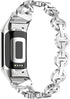 Compatible with Fitbit Charge 6/Charge 5 Band for Women, Slim Crystal Bling Glitter Diamond Rhinestones Jewelry Metal Sport Wristband Bracelet Replacement Band for Fitbit Charge 6/Charge 5