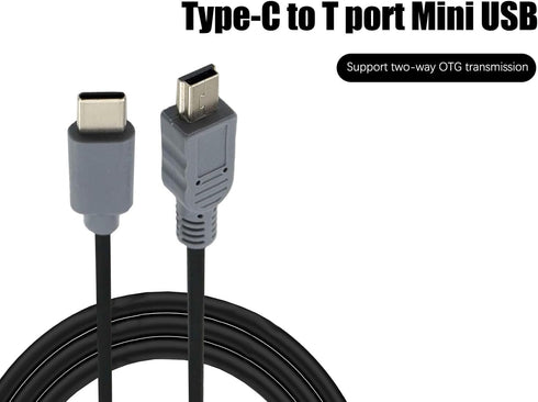 KKPOERT 5-pin PS3 MP3 (2 Replacement USB C to Mini USB Cable USB C to Mini Charging and Synchronization Data Cable