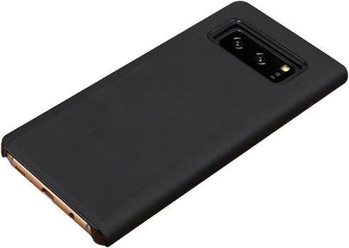 Samsung Galaxy Note 8 Mirror Case - Plating PC Smart Clear View Window Flip Stand Cover, Black
