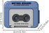 Generic 3 15s, Creative Mini Tape Recorder Keychain, Retro Recorder Tape Keychain, with Song Part, Can Record Couple