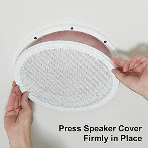 Reliable Hardware Company RH-4002-10-2-A White Universal 10" Surface Mount Speaker Covers, Pair