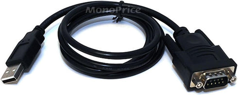 Monoprice 3ft USB to Serial Converter Cable - USB A to DB9/DE9