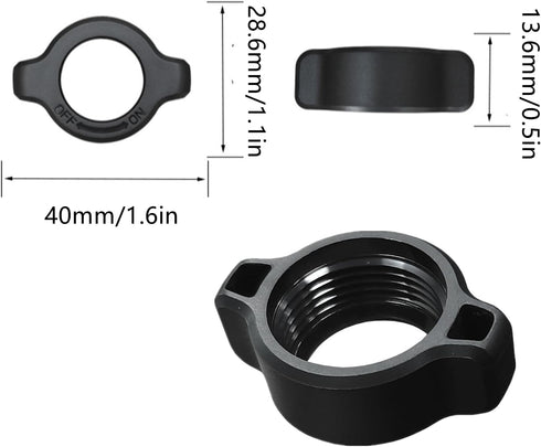 ZIANTENNY 8 17mm Pcs Tightening Nut for Car Mount - Ball-Joint Fixed Adapter Replacement Parts for Car Phone Mount DVR