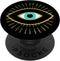 Yellow Evil Eye PopSockets Swappable PopGrip - Black