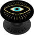 Yellow Evil Eye PopSockets Swappable PopGrip - Black
