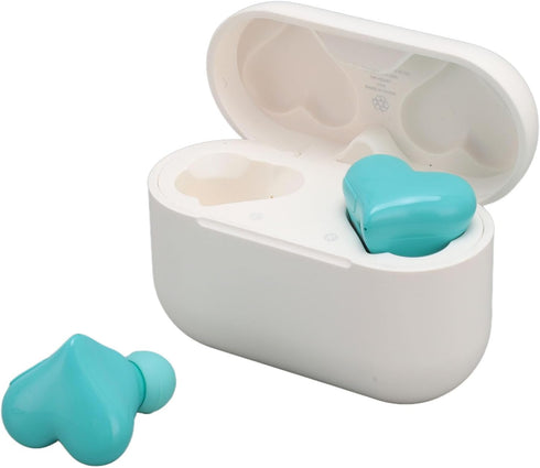 Jectse Wireless Earbuds, Heart Shaped Bluetooth Earbuds with Charging Case, Lightweight Noise Reduction Headphones