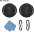 SIOTI 95mm Lens Cap, 2 Packs + 1 Piece Cleaning Wiper, Model: LC-95, Compatible with Camera Lens & Filter Adapter Ring