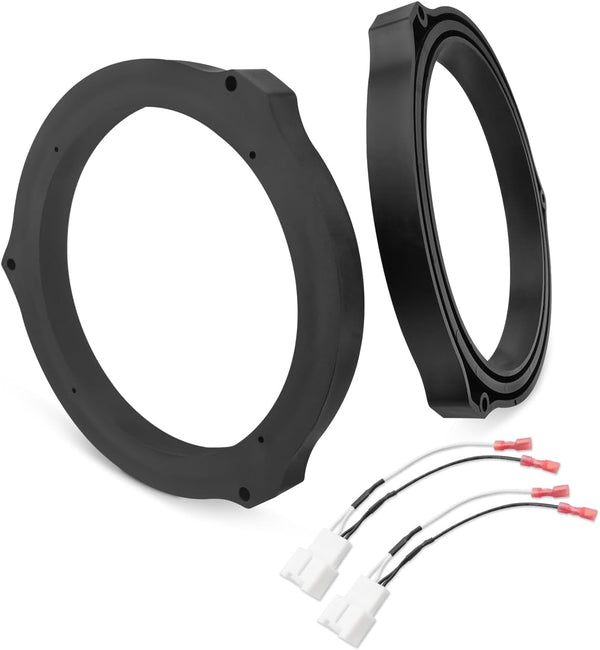 VelvetunVillay 6.5 Inch Front Rear Door Speaker Spacer with Speaker Wiring Harness 2