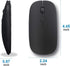 Bluetooth Mouse for Laptop/iPad/iPhone/Android PC, Rechargeable Quiet Slim Wireless Mice Compatible with