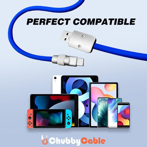 chubbycable Chubby 2.0 Fast Charging Cable Durable Soft Silicone USB C Cable 240W Extra Thick Phone Charger Cord,