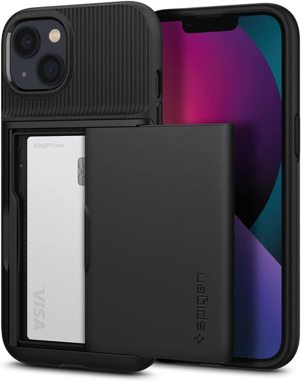 Spigen Slim Armor CS Case for iPhone 13 with Card Slot - Black