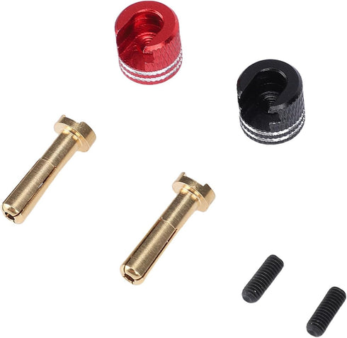 Set, 4mm 1/10 RC Heatsink Plug Alloy Banana Plugs with Stable Current Transfer and Aesthetic Design for RC Crawler Cars