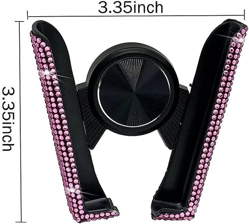 SUNCARACCL Bling Car Phone Holder, 360 Degrees Adjustable Crystal Auto Mount for Dashboard, Windshield, Air Vent