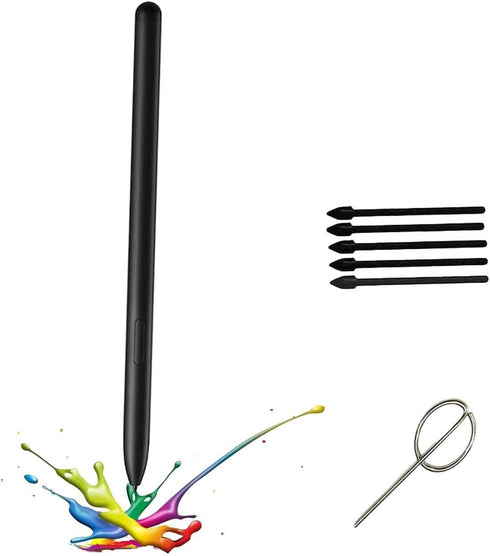 Galaxy Tab S9 Stylus Pen Replacement for Samsung Galaxy Tab S9, S9 Plus, S9 Ultra S Pen with Tips and Card Pin (Black)