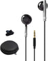 Wired Earbuds No Microphone, Noise Cancelling in Ear Headphones, 3.5mm Bass Earbuds for Computer, Laptop