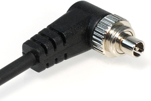 Foto&Tech 90in(2.3M) Stretch/23in 3.5mm Coiled HEAVY WEIGHT LOCKING to Male Flash PC Sync Cable with Screw Lock