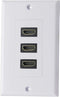 zdyCGTime 3-Port HDMI 2.0 Decorative Wall Plate - HDMI, Component, Composite Audio Video Wall Outlet Mount Panel,