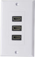 zdyCGTime 3-Port HDMI 2.0 Decorative Wall Plate - HDMI, Component, Composite Audio Video Wall Outlet Mount Panel,