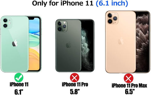 ORETECH iPhone 11 Case with 2 x Tempered Glass Screen Protector, 10 Ft Military Grade Drop Test, Full Body Protection