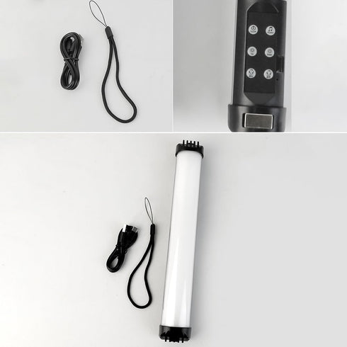 RGB Handheld Photography Lamp, Dimmable LED Light Portable Vlog Light with 2000mAh Battery, Adjustable Music Rhythm