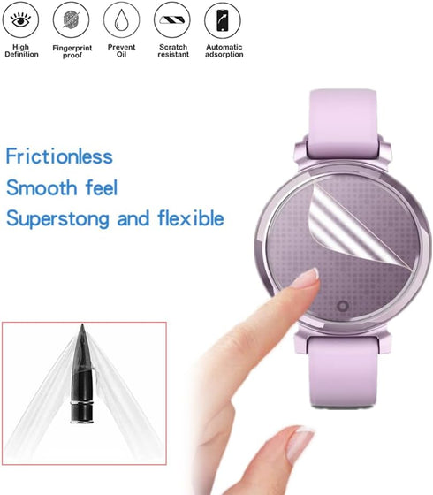 Screen Protector Compatible for Garmin Lily 2 Smartwatch, HD Full Coverage TPU Protective Film (6PCS)