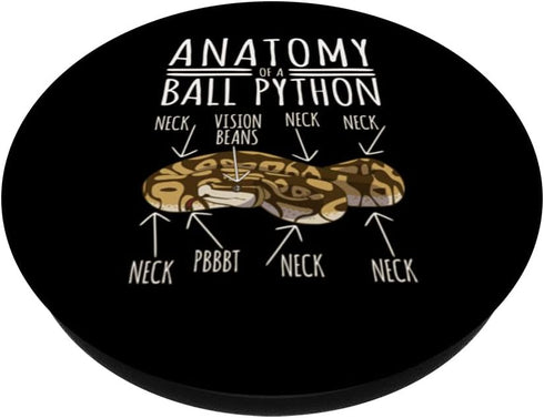 Python Snake Owner - Anatomy Of A Ball Python PopSockets Swappable PopGrip