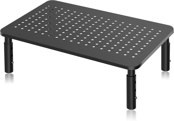 Bracwiser Monitor Stand Riser, Metal Computer Stand, 3 Height Adjustable Screen Riser