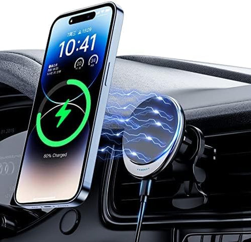 Magsafe Car Mount Charger, 15W PRO Charging, Wireless Car Charger Universal Vent Charger for iPhone 15 Pro Max