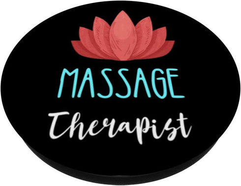 Massage Therapist Namaste Flower Spa Masseur Relaxation PopSockets PopGrip: Swappable Grip for Phones & Tablets