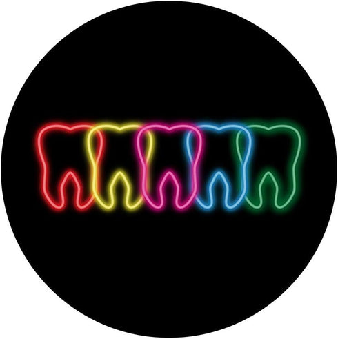 80s Retro Teeth Dentist Dental Hygienist Assistant Gift - PopSockets PopGrip: Swappable Grip for Phones & Tablets