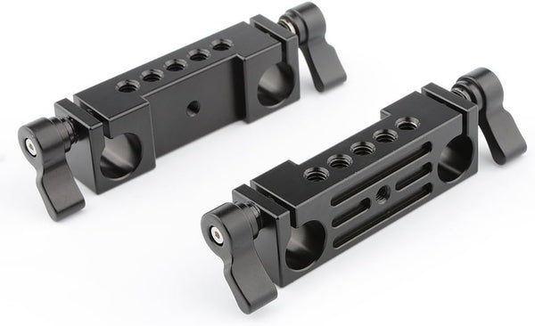 CAMVATE 15mm Rod Clamp Railblock for DSLR 15mm Rail Rig Rod Support System(2