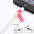 VIWIEU 36 2 PCS Cable Protectors for iPhone iPad Charger End Cord Savers with Desk Cable Clips, Spiral USB Wire