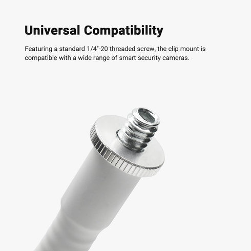 Holicfun Flexible Clip Mount for Indoor/Outdoor Security Cameras, 40cm Gooseneck, Compatible with Ring, Blink, Eufy,